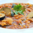 Super Chunky Lentil and Zucchini Soup