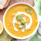 Sweetcorn Red Lentil and Coconut Chowder