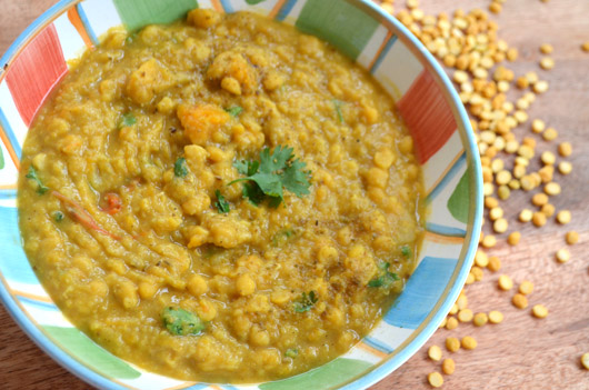 Red Lentil, Split Pea and Butternut Squash Dal | One Arab Vegan